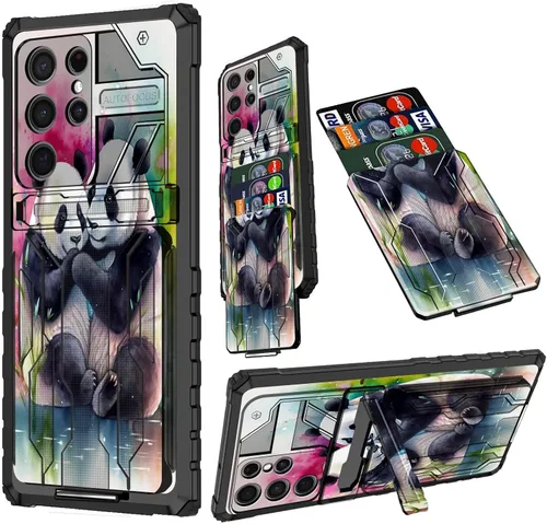 Vista 10 de Funda para Samsung A13 5G, Galaxy A13 5G con tarjetero desmontable atril resistente a prueba de golpes funda protectora para Samsung Galaxy A13 Gato