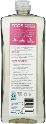 Vista 3 de Earth Friendly Ultra Liquid Dishmate Natural Almond - 25 onzas líquidas, paquete de 2