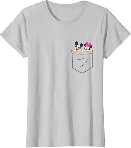 Vista 18 de Disney Mickey & Minnie Mouse - Camiseta de bolsillo pequeño para pareja