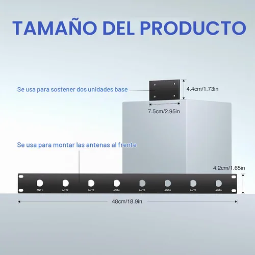 Vista 2 de Phenyx Pro BNC Kit de antena de montaje en rack lado a lado ANTK-SBS