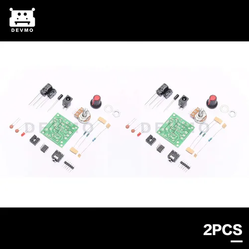 Vista 2 de DEVMO 2SET LM386 Módulo Super Mini Audio AMP Amplificador DIY Kit Junta 1.378x1.457 in 3-12V Alto Rendimiento Compacto Electrónico - Sin soldadura