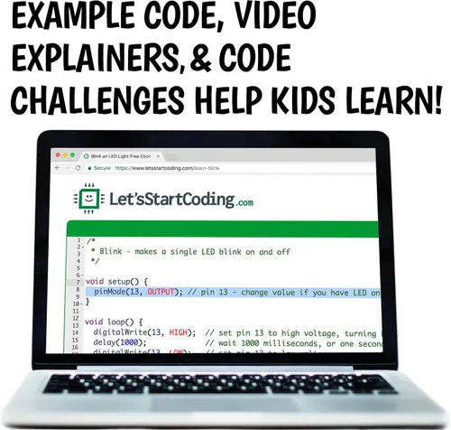 Vista 14 de Mini complemento Code Lab: arco iris LED programable de 15 píxeles. Codificación C ++ para niños de 8 a 12 años y adolescentes. Los niños y niñas