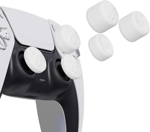 Vista 6 de PlayVital Tapas ergonómicas para joystick analógico blanco para Xbox Series XS, Xbox One, Xbox One XS, para PS5 para PS4, Switch Pro Controller
