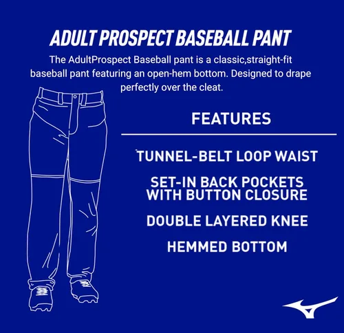 Vista 7 de Mizuno Pantalón de béisbol tejido profesional para hombre