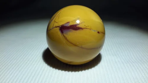 Vista 21 de Auténtica colección de esferas pulidas de piedra semipreciosa (jaspe brezado)