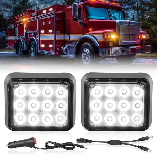 Vista 10 de Nilight Luces estroboscópicas magnéticas inalámbricas, 2 unidades, 12 luces LED ámbar de advertencia de emergencia, 18 patrones de destello