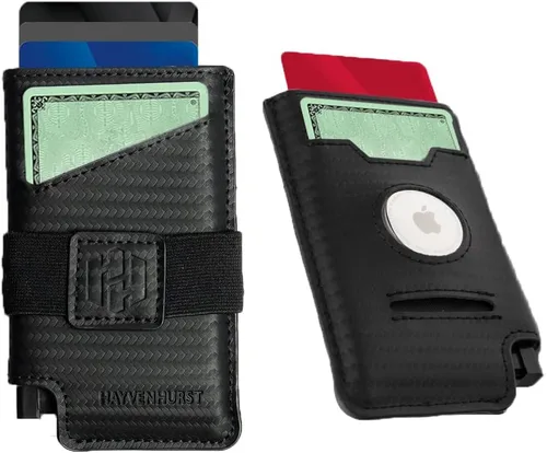 Vista 7 de Hayvenhurst Cartera desplegable Smart Capsule, Carbon, Billetera desplegable Airtag