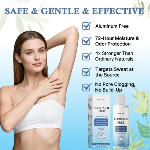Vista 3 de Antitranspirante sin aluminio para hombres y mujeres Desodorante natural para pieles sensibles Protección 72H contra el sudor y el olor
