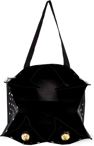 Vista 3 de Kate Spade New York Bolsa de compras reutilizable, bolsa de comestibles con correas para el hombro, bolsa plegable grande