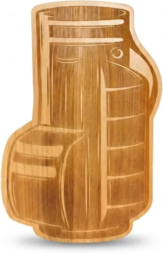 Vista 24 de Creative Gifts International Après - Tabla de madera de esquí Tabla de servir de 10 x 15 pulgadas Plato de madera para cortar y servir Caja