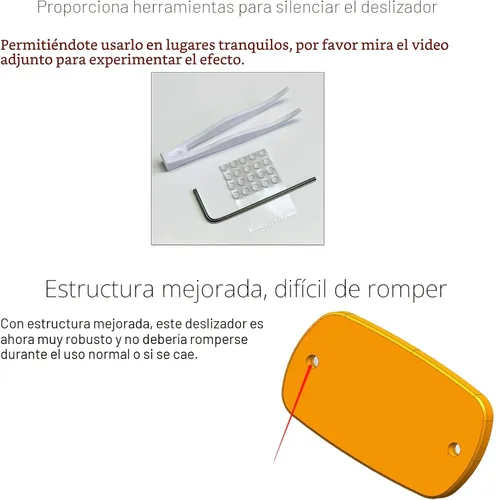 Vista 4 de DjuiinoStar Deslizador antiestrés silencioso (fibra de carbono), operación sedosa y suave, robusto, grande y ligero, fuerte retroalimentación