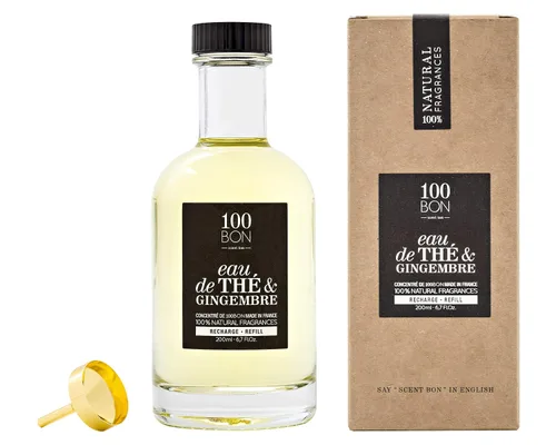 Vista 7 de 100BON Eau De The & Gingembre - Aroma de té y jengibre para mujeres y hombres, fragancia orgánica energizante, notas dulces, cítricas y picantes