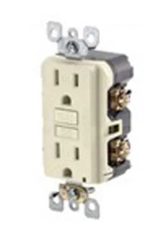 Vista 12 de Leviton SmartlockPro receptáculo resistente al clima, comprobación automática, con guía de luz e indicador LED, GFWT1-E