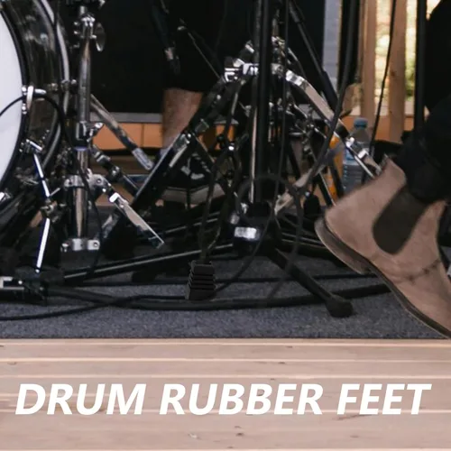 Vista 4 de 3pcs Drum Rack Foot Pads Black Rubber Feet for Cymbal Hi Hat Stands