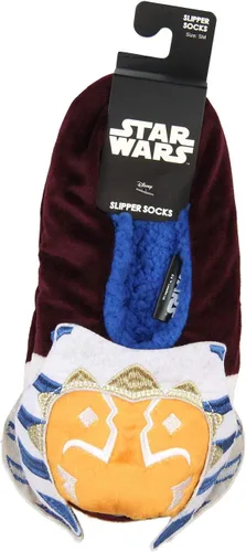 Vista 4 de Bioworld Star Wars - Pantuflas Clone Wars Ahsoka Tano con suela antideslizante para mujeres y hombres, Ahsoka Tano