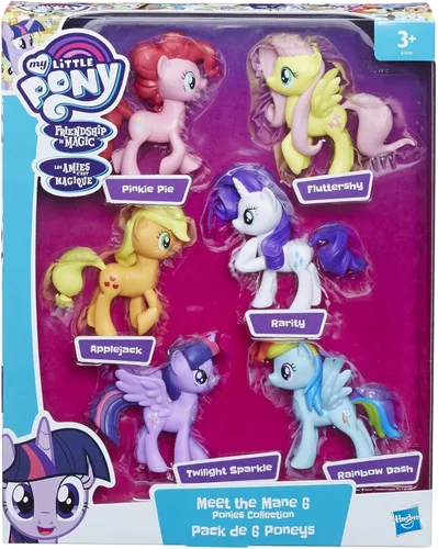 Vista 2 de My Little Pony Friendship is Magic Toy Meet The Mane 6 Collection Set – 6 figuras de poni incluyendo Twilight Sparkle, niños a partir de 3 años