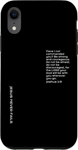 Vista 24 de iPhone 13 Pro Max Be Strong And Courageous, Joshua 1, funda cristiana del día del padre