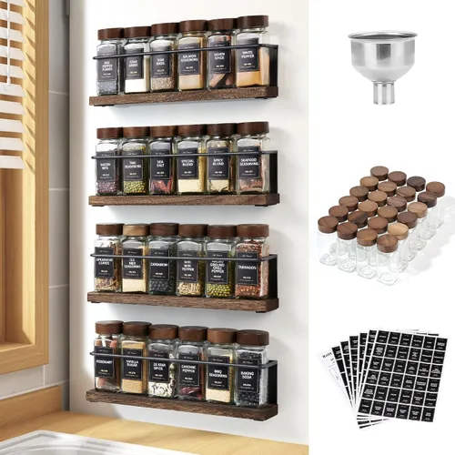 Vista 11 de Paquete de 2 Organizador de Especiero Magnético Fuerte para Refrigerador y Horno de Microondas, Estante de Metal para Refrigerador, Ahorrador