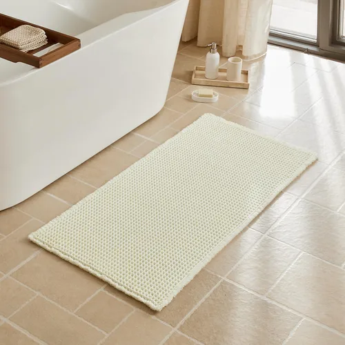 Vista 106 de Triohero Tapete de baño con diseño de gofre, tapete de baño pequeño y bohemio, antideslizante, lavable, ultra suave, súper absorbente, de secado