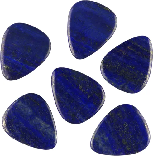 Vista 86 de Púa de Guitarra o Bajo de Piedra Amatista - Calibre Ultra Pesado de 3.0 mm - Forma 351 - Púa Exótica Artesanal de Gema Especial - 1 Paquete