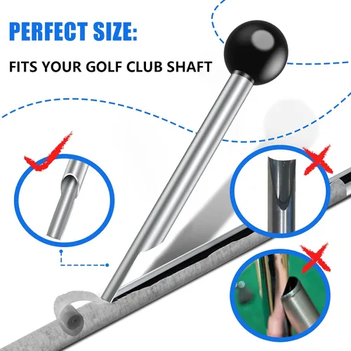 Vista 5 de 2thpart Herramienta de extracción de cinta de agarre de golf, sin residuos de cinta, eliminación rápida - Perfecto para regriptar ejes de grafito