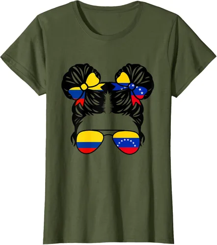 Vista 73 de Camiseta Half Colombian Half Venezolan Girl Colombia Kids Heritage, Gris