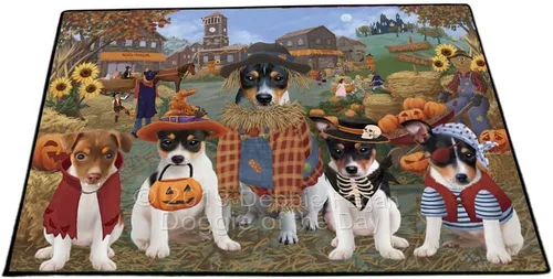 Vista 26 de Doggie of the Day Tapete Rat Terrier para perros, 4 de julio, Día de la Independencia, el mejor felpudo para perro, decoración protectora, arte