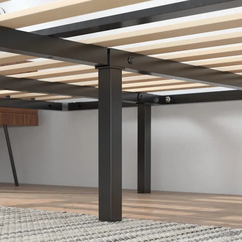 Vista 7 de Base inteligente MyEuro de Sleep Master. Soporte de colchón de tablillas de madera, Acero, Negro