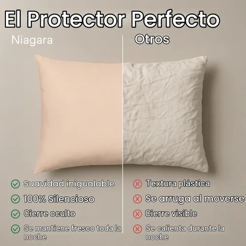 Vista 7 de Juego de 4 fundas de almohada ultrasuaves con cremallera tamaño Queen, 100% protección contra manchas, polvo y suciedad, lavables a máquina (beige)