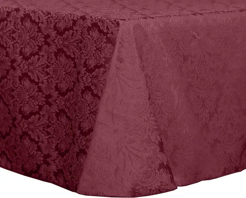 Vista 4 de Ultimate Textile Saxony - Mantel cuadrado de damasco (107.9 x 107.9 in), color marfil