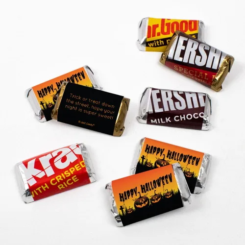 Vista 2 de 34 Pcs Halloween Candy Party Favors Miniatures Chocolate - No Assembly Required - Pumpkins