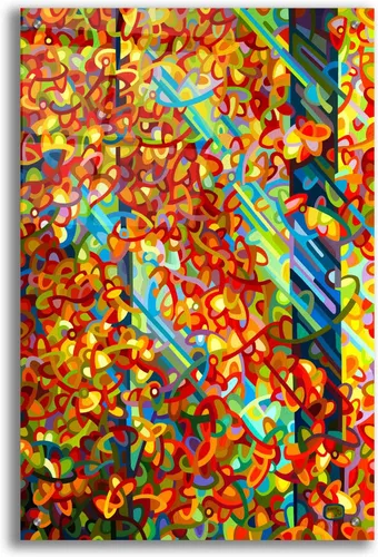 Vista 9 de Epic Art 'Beaming' de Mandy Budan, arte de pared de vidrio acrílico, 12"x16