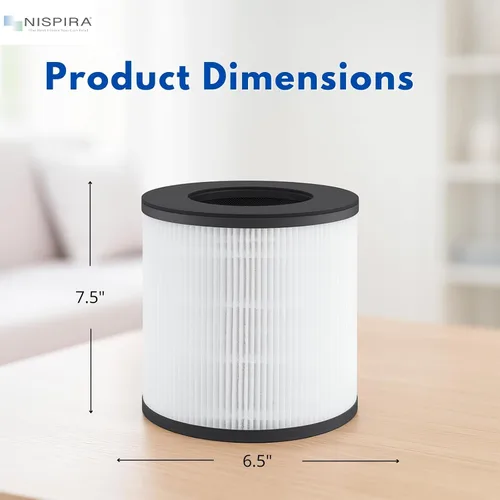 Vista 2 de Nispira TD-1300 CL-6070A TAP01 Filtros de repuesto True HEPA 4 en 1 compatibles con Tredy TD-1300, Tenergy Renair, Cool-Living, BEABA - Purificador