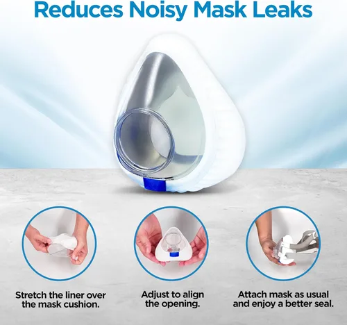 Vista 3 de resplabs - Forros de máscara CPAP - Mascarillas CPAP de cara completa, forro estilo AirFit F20, mediano, paquete de 4