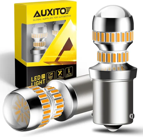 Vista 10 de AUXITO - Foco LED 194, amarillo ámbar, 168, 175, 2825, W5W, T10, kit de luces LED de repuesto sin error Canbus para interior de auto, cúpula