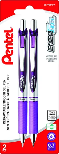 Vista 8 de Pentel Energel Bolígrafo retráctil con cañón - Rosa