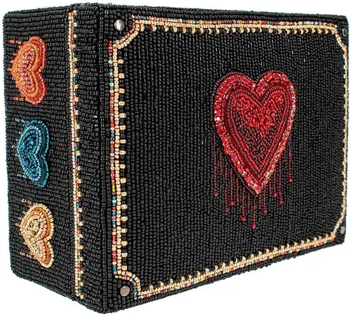 Vista 3 de Mary Frances Cajas de joyería con cuentas (Love All Around)