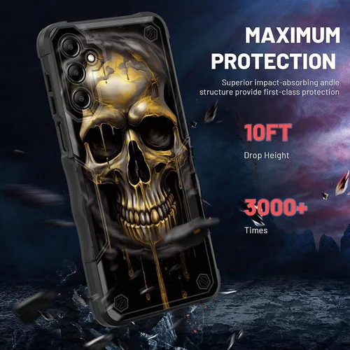 Vista 293 de Funda para Galaxy A14 5G, [Doble Capa][Protección contra Caídas de Grado Militar de 10 Pies] [Antideslizante] Funda Resistente a Prueba de Golpes