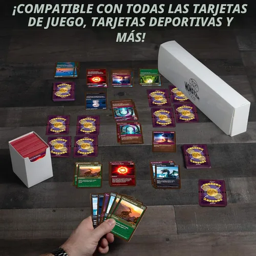 Vista 6 de The Hydra - Caja de 5 compartimentos remachados con cierre magnético – Funda para tarjeta de comercio con capacidad para cinco cubiertas – se adapta