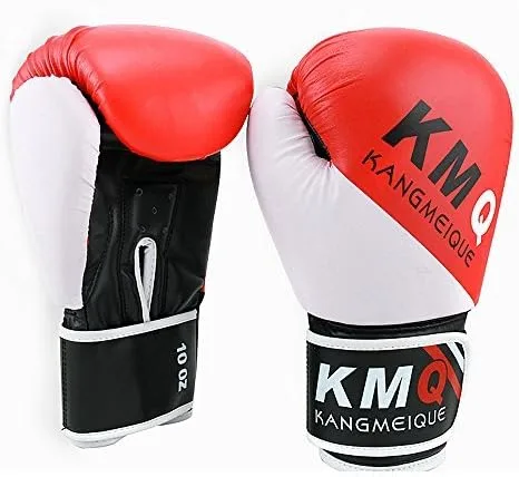 Vista 4 de Pro Boxeo Entrenamiento Sparring guantes con agujeros de perforación de Muay Thai, color azul