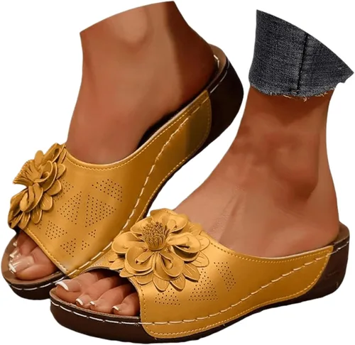 Vista 6 de Sandalias ortopédicas para mujer, con soporte de arco, sandalias de verano elegantes, pantuflas ortopédicas, cómodas, zapatos para caminar