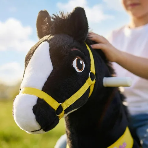Vista 7 de PonyCycle Juguetes para montar Caballo negro esencial Modelo E (con freno/ 76 cm de altura/Tamaño 3) Pony Rider Animales caminantes Caballo balancín