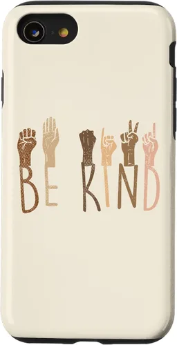 Vista 13 de Funda de regalo BLM para iPhone 14 Be Kind Hands Melanina Black African Pride BLM