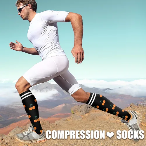 Vista 58 de Paquete de 3 pares de calcetines de compresión médica para mejorar la circulación de mujeres y hombres, para correr, hacer deporte y amamantar