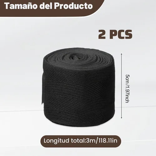 Vista 2 de Paquete de 2 vendas de boxeo para niños, elástico mexicano, vendaje elástico de compresión para muñecas, para MMA, protección de manos para guantes