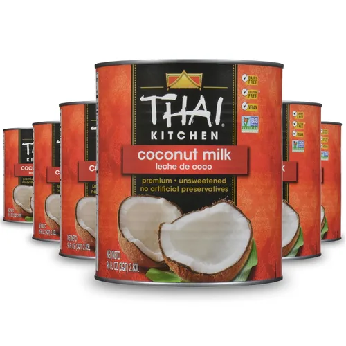 Vista 9 de Thai Kitchen Leche de coco sin azúcar, sin gluten, 13.66 onzas líquidas (paquete de 24) – Un paquete de 24 unidades de 13.66 onzas líquidas de leche