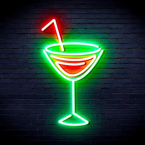 Vista 10 de AdvPro Seco Martini Flex Silicona LED Neon Sign - Azul - st16s32-fnu0207-b