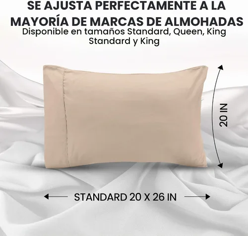 Vista 2 de Utopia Bedding - Juego de 4 fundas de almohada tamaño estándar, con cierre de sobre, tela de microfibra cepillada suave, resistentes al encogimiento
