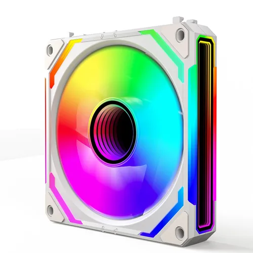 Vista 13 de AsiaHorse COSMIQ - Ventiladores RGB de 120 mm para PC, ventiladores de caja de computadora, ventilador de refrigeración PWM de 5V con conector de 3