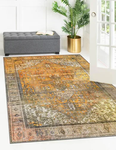 Vista 20 de Unique Loom Timeless Collection - Alfombra de área - Peter (2' x 3' 1" ovalada, beige/marfil)